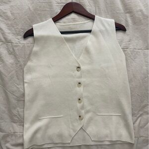 Button Up Knit Vest